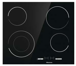 Hisense 60cm Touch Control 4 Zone Ceramic Hob With Double Ring Zone - £149.97 @ Appliances Direct
