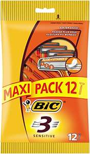 BIC 3 Sensitive Pack of 12 Disposable Razors (min 2 packs) - £3.14 (£6.28) @ Amazon