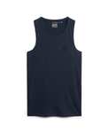 Superdry Mens Organic Cotton Vintage Texture Vest (Navy / Sizes S-XXL) - Free C&C
