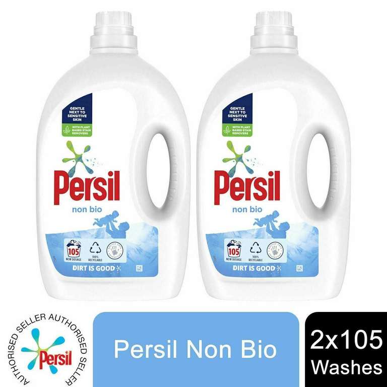 Persil Non-Bio Liquid Washing Detergent 105 Washes - Pack of 2 (210 Wash Total) - £19 Delivered @ avantgardebrands / eBay