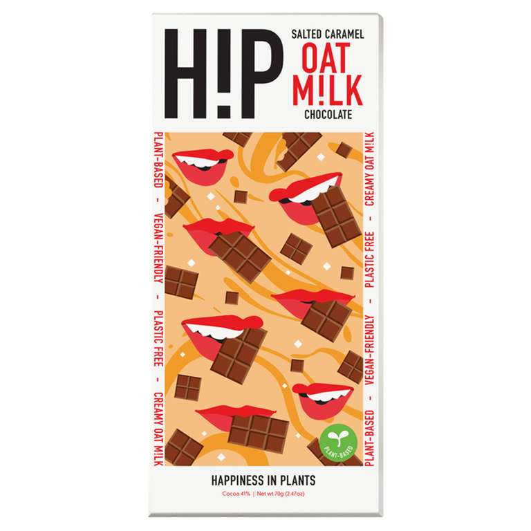 Hip Salted Caramel Oat Milk Chocolate 70g - £2 @ Sainsbury's