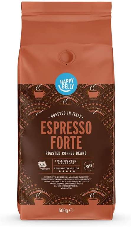 Happy Belly Coffee Beans Espresso Forte, 500g - £3.54 @ Amazon