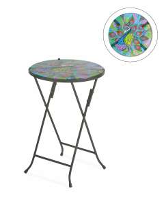 Decorative Glass Peacock or poppy Table now £9.99 + £2.95 Delivery from Aldi