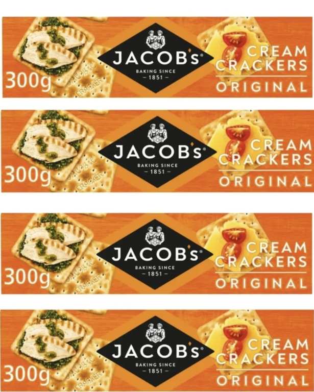4 x JACOB'S Original Cream Crackers, 300g ( 4 for 3 offer) £2.92 with s&s