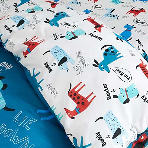 Catherine Lansfield Bedding Woofing Dogs Double Duvet Cover Set with Pillowcases £9 @ Amazon