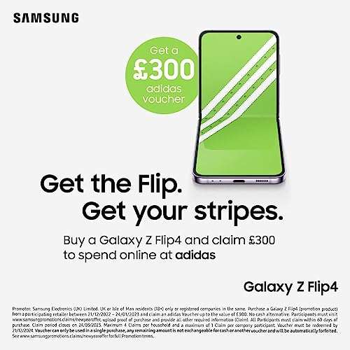 Samsung Galaxy Z Flip4 5G Smartphone Sim Free Android Folding Phone 128GB - £599 @ Amazon (Prime Exclusive Deal)