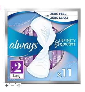 Always Infinity Long with wings Sanitary Towels 11 Pack + Free Click & Collect (Stock at Selected Stores)