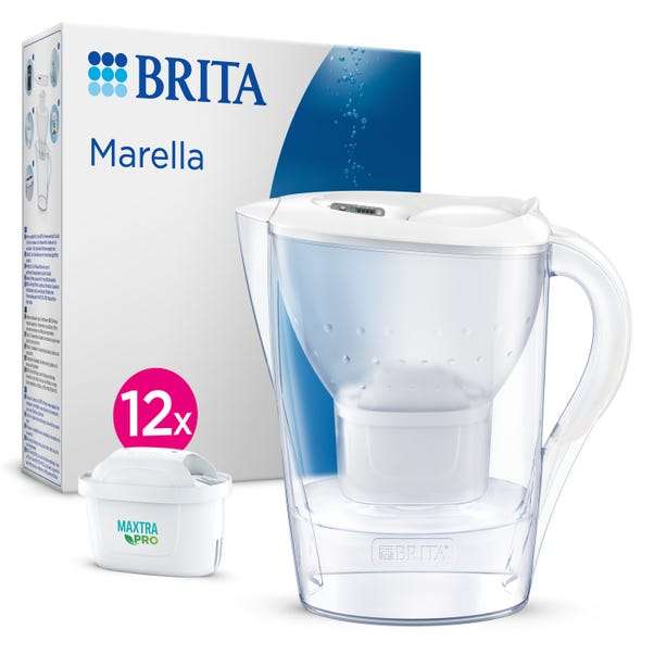 BRITA Marella White MaxtraPro Annual Set 12x cartridges (Free Collection Only)