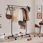Yaheetech Clothes Rail, Heavy Duty Clothes Rack on Wheels, Silver only w/voucher sold and FB Yaheetech