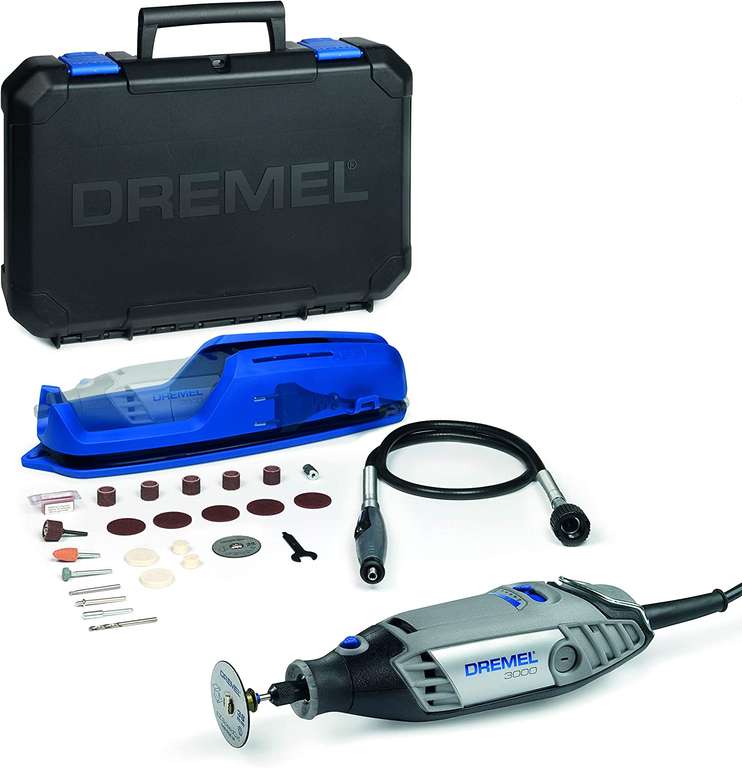 Dremel 3000 Rotary Tool 130 W, Multi Tool Kit with 1 Attachment 25 Accessories, Variable Speed - £55 @ Amazon