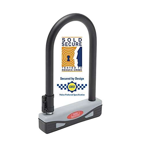 BURG-WACHTER 272S Sold Secure Gold Aproved D Lock, Grey/Black, Medium Bike Lock - £14.49 @ Amazon