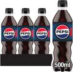 Pepsi Max 500ml Bottles (Pack of 24) - Regular & Cherry - £16.14 with max S&S