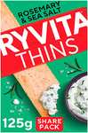 Ryvita Rosemary & Sea Salt Thins | Dipping, Snacking, Sharing | Fibre | Healthy | 6 Packs of 125g - £6.60 @ Amazon