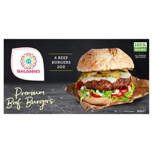 Haloodies Beef Burgers 2oz 6 x 56.7g (340g) 55p @ Morrisons Leamington Spa
