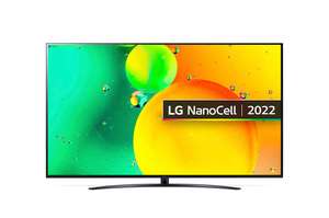 LG NanoCell NANO76 75 inch TV 2022 *£610.72 LG member (Free to joiin + Student Beans discount