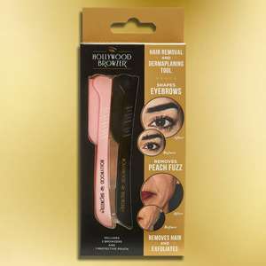 Hollywood Browzer Duo ( Set of 2 ) Black & Pink Hair Removal Dermaplaning Tools £6 + £1 Delivery From Yankee Bundles