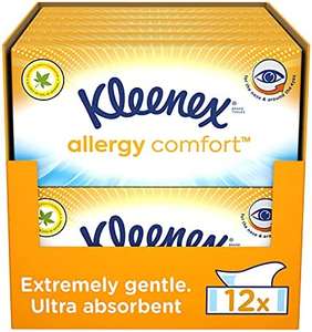 Kleenex Allergy Comfort Tissues - Pack of 12 Tissue Boxes - £12 at checkout @ Amazon