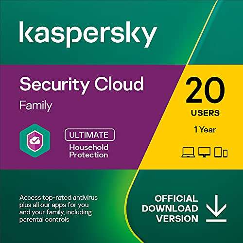 Kaspersky Security Cloud - 20 devices - £24.95 @ Amazon
