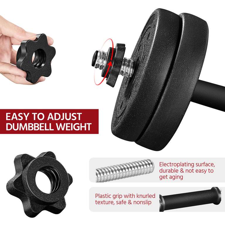 Yaheetech 2x10kg Dumbbells - With Applied Discount - Sold by Yaheetech UK / FBA