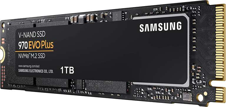 Samsung 970 EVO Plus 1 TB Up to 3,500 MB/s sequential read PCIe NVMe M.2 (2280) Internal Solid State Drive (SSD) £49.99 @ Amazon