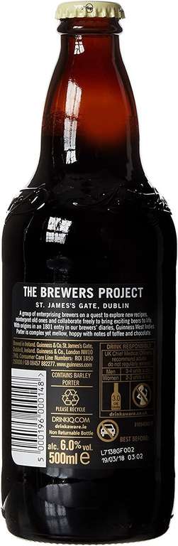 Guinness West Indies Porter Beer, 8 x 500 ml With Voucher