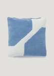 Blue Colour Block Woven Cushion (43cm x 43cm) for £6 + £0.99 collection @ Matalan