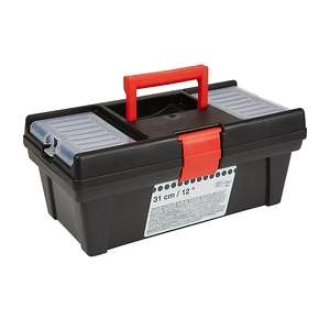 Plastic 3 Compartment 12.5" Toolbox Also Handy Storage for Crafting, Fishing, Lego - £3.68 FREE Click & Collect @ B&Q
