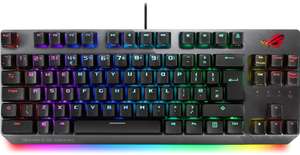 ASUS ROG Strix Scope TKL Deluxe RGB Wired Mechanical Gaming Keyboard with Cherry MX Red Stealth Keys (UK QWERTY) £94.99 @ CCL Computers