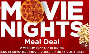 Asda Pizza Counter 2 Medium Pizzas, a Bottle of Drink & VUE Cinema Ticket (or Sky Store Movie Voucher) £6 at Asda
