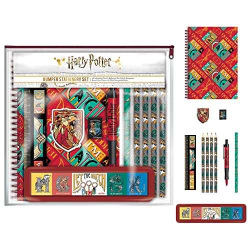 HARRY POTTER 11-Piece Bumper Stationery Set, Quidditch Design - Official Merchandise - £7.86 @ Amazon