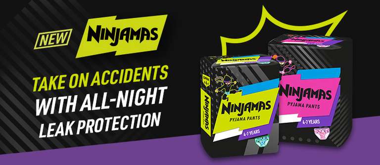Claim your free pack of Ninjamas Pyjama Pants (UK Mainland) @ Pampers