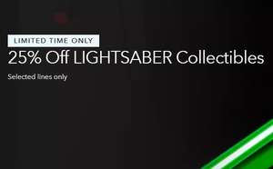 25% Off Lightsaber Collectibles Disney Store UK | Skywalker Legacy Lightsaber £124.87 | Luke Skywalker ROTJ £150 + 10% Off With Code LUKE