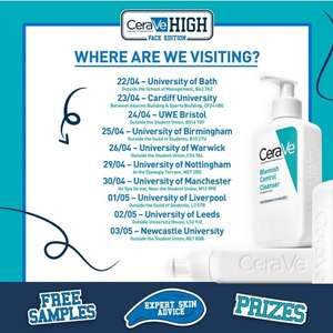 Free CeraVe samples [Select University Locations]