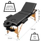 3 Section Portable Massage Table With Carry Bag - Use Code