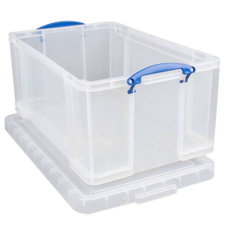 2 for £30 Really useful storage box - clear 64 litres - Free Click & Collect @ Homebase