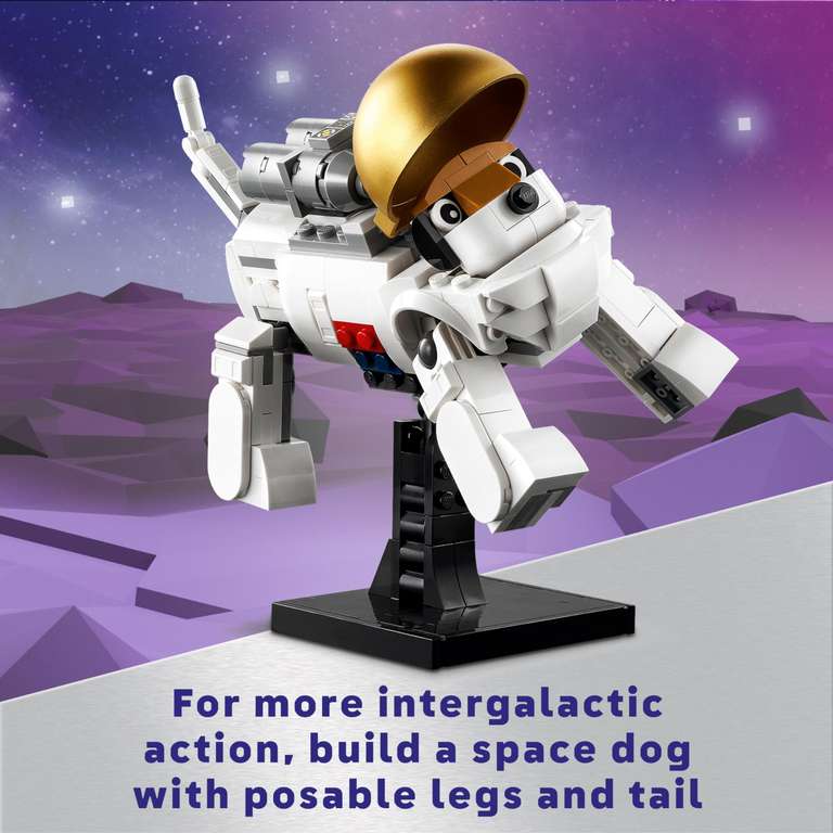 LEGO Creator 3in1 Space Astronaut Toy to Dog Figure to Viper Jet 31152