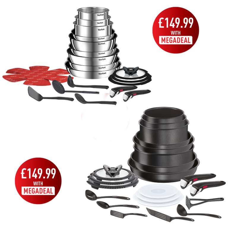 Ingenio Emotion 22-Piece Pan Set - Stainless Steel or Black 22 Piece Ingenio Daily Chef Set - £149.99 Delivered With Code @ Tefal