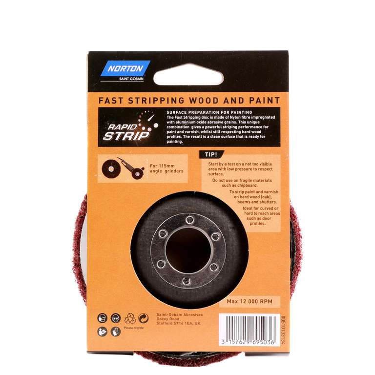 Norton Rapid Strip Abrasive Disc 115mm £4.55 free click & collect @Toolstation