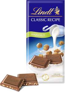 Lindt Classic Recipe Chocolate Bars 125g - Milk / Hazelnut / Crispy (£1.52 Subscribe & Save)