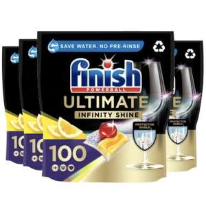 4 x 100 Finish Infinity Dishwasher Tablets Lemon - W/code @ Official Brand Outlet (UK Mainland)