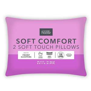 Soft Touch Soft Comfort Pillows (Pack of 2) - Free Click & Collect
