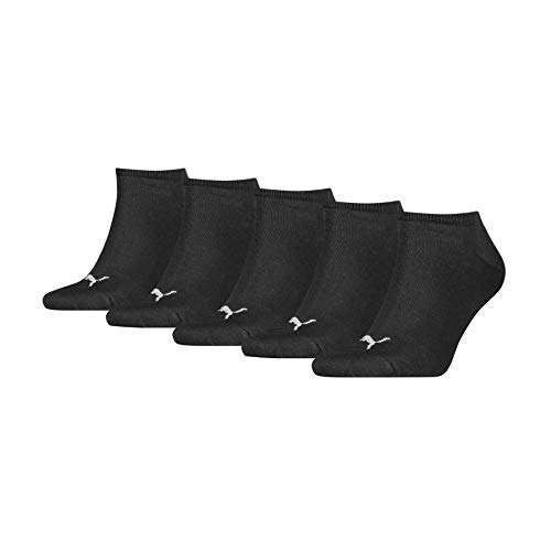 PUMA Unisex Adult Plain Sneaker Trainer Socks, Black (5 Pack) £8 ( £7.20 with Prime Student) @ Amazon