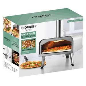Progress 12" Wood Pellet Pizza Oven -3 Year Guarantee - £99.99/£94.99 with voucher @ Farmfoods