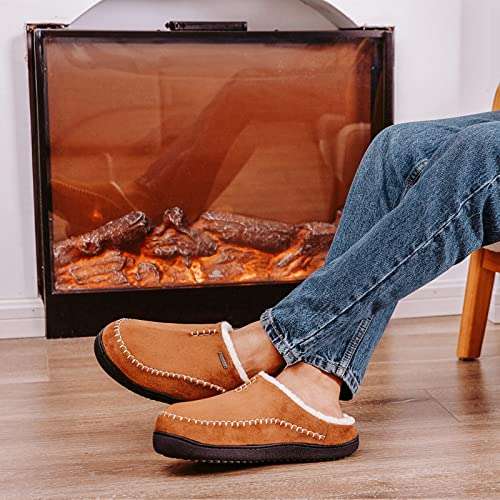 VeraCosy Men's Faux Suede Memory Foam 