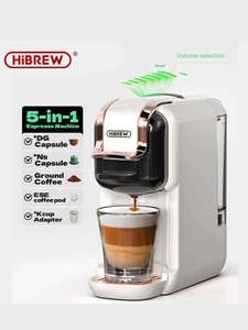 HiBREW 5 in 1 Multiple Capsule Coffee Machine ( Color White , Uk Plug ) By HiBREW Official Store