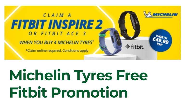2 x Michelin Pilot Sport 4 - 225/40 R18 92Y XL - fitted tyres + claim Fitbit Inspire 2 or Ace 3- £213.98 (or 4 = £427.96) @ ATS Euromaster