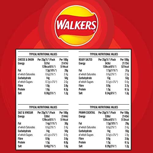 Walkers Classic Variety Multipack Crisps Box 20x25g
