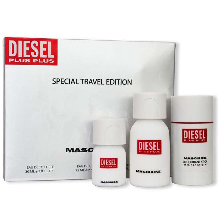 Diesel Plus Plus Masculine Eau de Toilette 75ml + 30ml + Deodorant Stick Gift Set