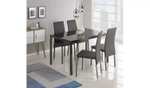 Argos Home Lido Glass Dining Table & 4 Black Chairs Free C&C