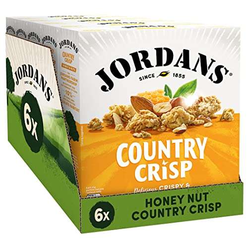 Jordans Country Crisp Honey & Nut / Flame Rasins / Dark Chocolate etc Cereal (6 packs of 500g)